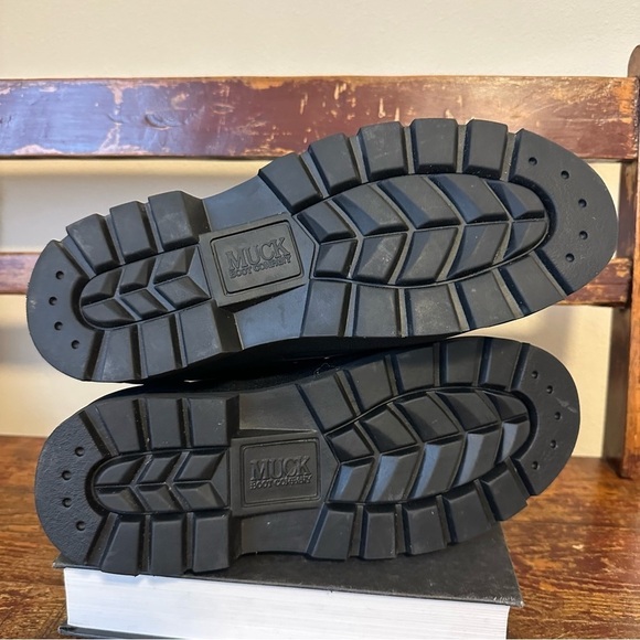 Muck Boot Co Black Steel Toe Lace Up Boots Rubber - Picture 9 of 11